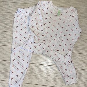 Lime Green pajama set size 3T